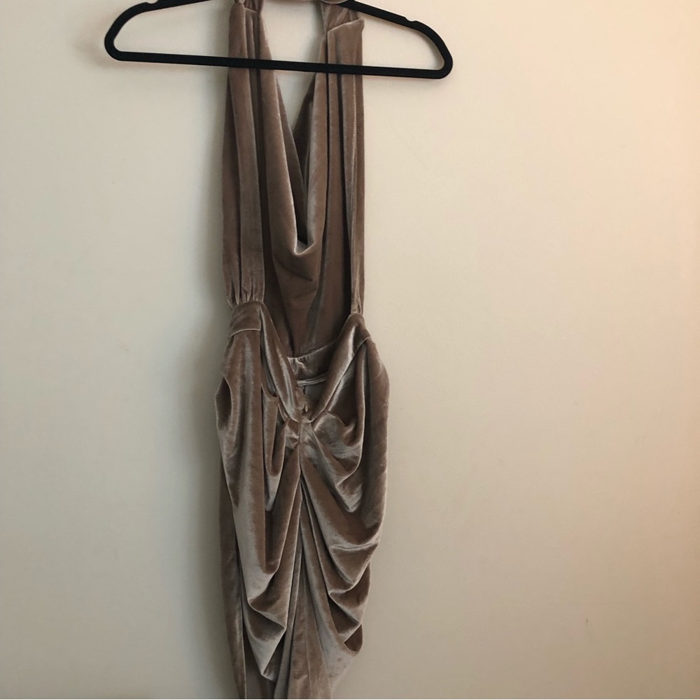 Velvet nude dress. Size small, very good condition. - Picture 3 of 9